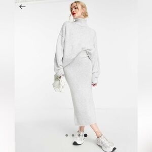 ASOS Design Knit Turtleneck and Midi Skirt Set